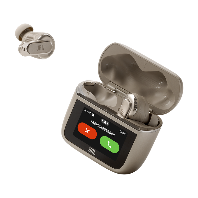 JBL Tour Pro 3 - Latte - True Wireless Noise Cancelling earbuds with Smart Charging Case&trade; - Detailshot 5 image number null